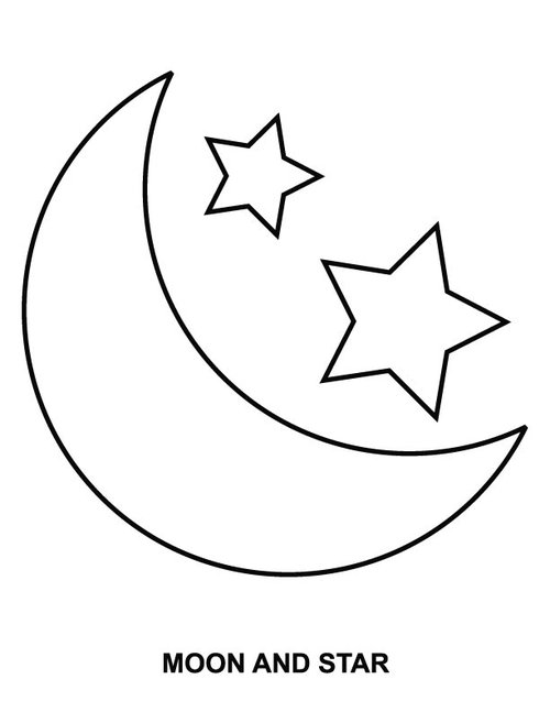 Plansa de colorat cu Luna 10 2